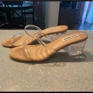 Steve Madden clear strap kitten pumps